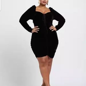 Black Velour Cocktail Dress